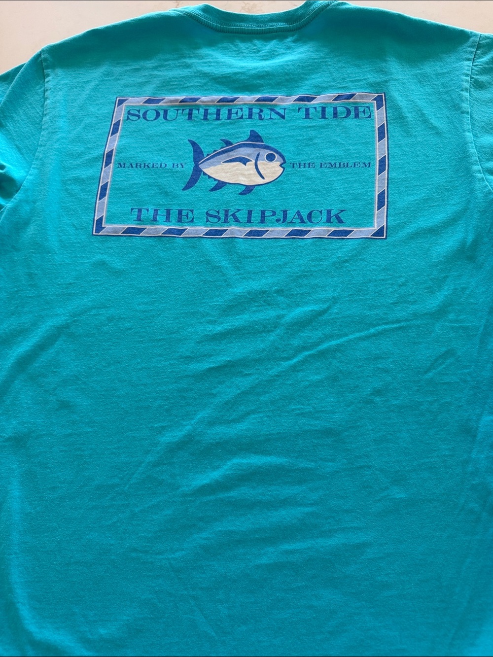 Southern Tide Teal Skipjack Graphic Crew Tee